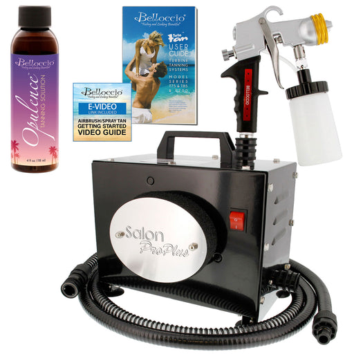 Belloccio Salon Pro Plus T200-11, 2 Stage Turbine Sunless HVLP Spray Tanning System; Free 4 oz. Belloccio Opulence Tanning Solution & Video