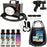Salon Pro T200-12, 2 Stage Turbine Sunless HVLP Spray Tanning System; Simple Tan 4 Solution Variety Pack, Tent, Accessories & Video