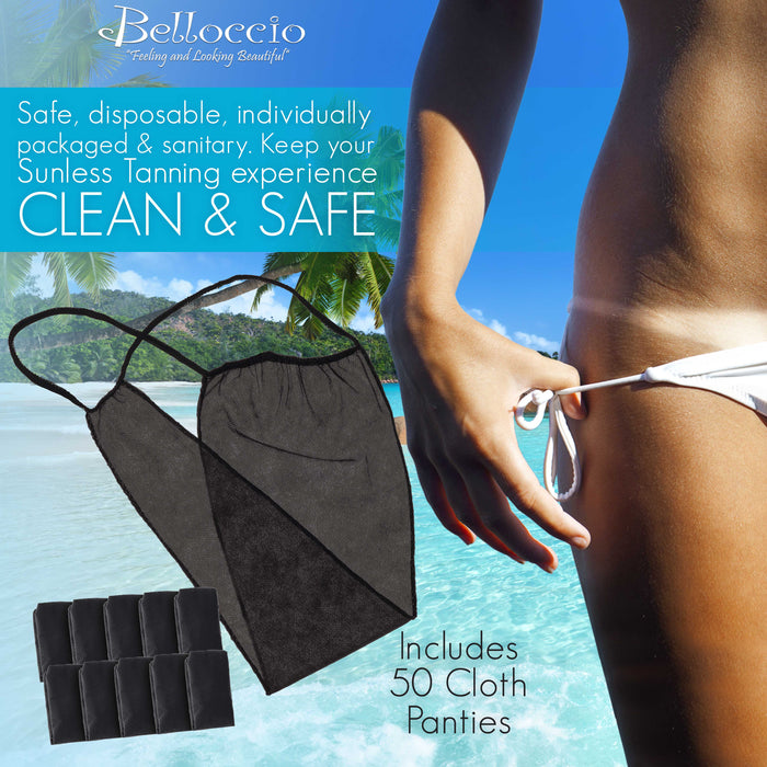 Belloccio 50 Disposable Panties: Panty Thong, Sunless Spray Tanning, Salon, Spa