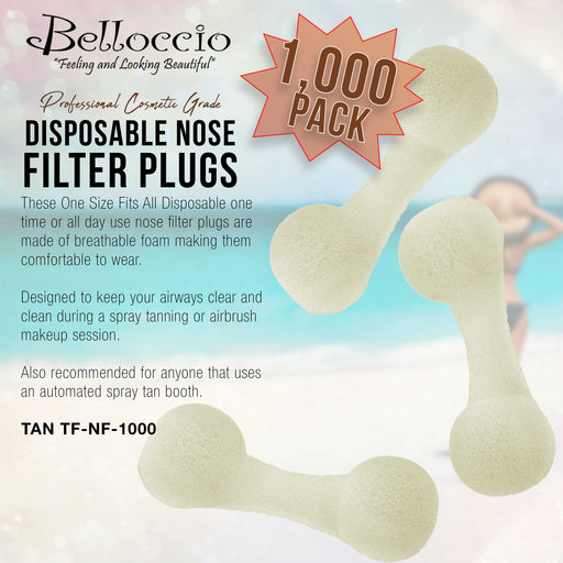 1000 Disposable Nose Filter Plugs: Breathable Dust Plug, Sunless Spray Tanning, Salon, Spa