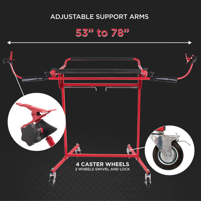 TCP Global Adjustable Bumper Stand - Holds Plastic Car Bumper Cover Automotive Bodyshop Repair - Multiple Angles, 5 Locking Positions - Paint Bodywork