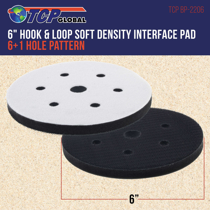 6" x 7/16" 10mm Thick DA Polisher and Sander Soft Interface Pad