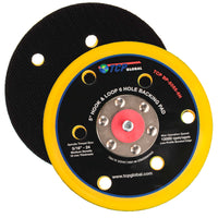 5" DA Sander & Polisher Backing Plate Pad, Hook & Loop, 6 Hole Pattern Dustless - Dual-Action Random Orbital Sanding, Auto Wood Sandpaper
