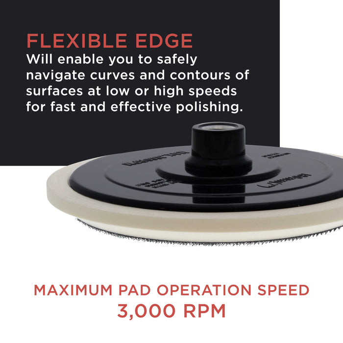 TCP Global Brand 7" Hook & Loop Grip Mount Universal Polisher Buffer Backing Plate Pad, 5/8" - 11 Threads - Attach Foam Wool Buff Pads - Rotary Backup