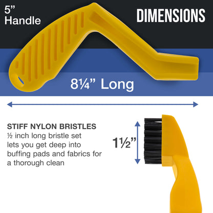 - Foam Buffing Pad Conditioning Brush - Nylon Bristle Cleaning Recondition Tool for Polishing, Compound Polisher Pads - Car Auto Detailing