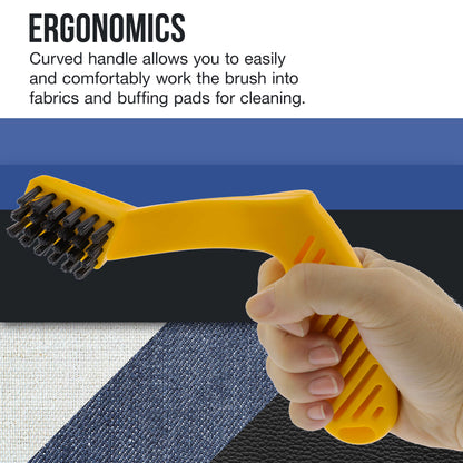 - Foam Buffing Pad Conditioning Brush - Nylon Bristle Cleaning Recondition Tool for Polishing, Compound Polisher Pads - Car Auto Detailing