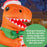 Giant 6' High 7' Long Inflatable T-Rex with Santa Hat and Candy Cane LED Lights Indoor Outdoor Yard Lawn Decoration, Blow Up Ornaments Waterproof