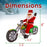 Christmas Masters 6 Foot Inflatable Santa Claus Riding a Motorcycle with Hand Up Waving Hello LED Lights Indoor Outdoor Yard Lawn Decoration - Chopper Paint Set Ornaments Waterproof