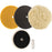 TCP Global Complete 3 Pad Buffing and Polishing Kit with 3-8" Pads; 2 Foam & 1 Wool Grip Pads and a 5/8" Threaded Polisher Grip Backing Plate