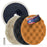 Professional 3 Pad Buffing and Polishing Kit with 2-8 Inch Waffle Foam Pads and 1 Wool Grip Pad for Car Detailing - Complete Polisher Buffing Pads Set with 5/8" Threaded Backing Plate