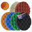 6.5 Inch Buffing Pads Set - 5 Waffle Foam Buffer Pads & 1 Wool Pad for Orbital Buffers, DA Polish Pad for Paint Correction, Polishing Kit for Auto & Boat Gelcoat Detailing