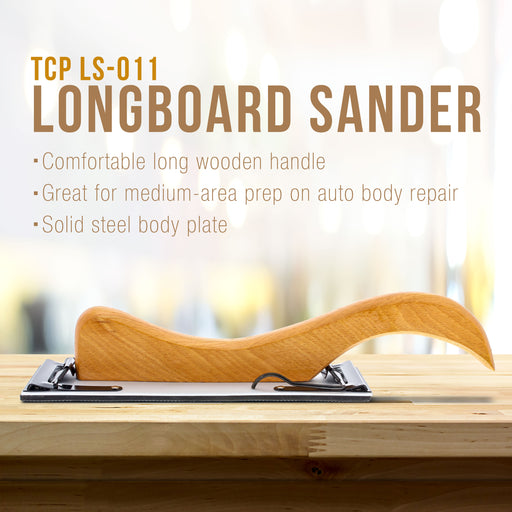 Wooden Handle Longboard Sander for PSA Sandpaper 10-3/4" x 2-3/4"