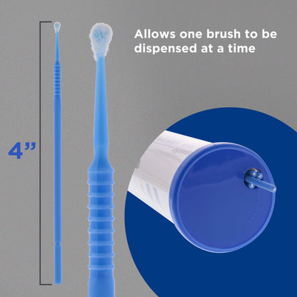 Eyelash Extension Micro Brushes, 100 Medium 2.0 mm Tip Size Blue Disposable Brush Applicators - Apply Makeup, Paint Touch Up