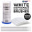 TCP Global Paint Touch Up Micro Brushes, 100 Superfine 1.0 mm Tip Size White Brush Applicators - Auto Body Shop, Auto Car Detailing, Hobby