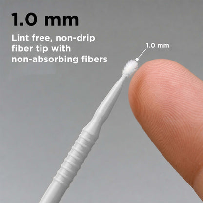 Paint Touch Up Micro Brushes, 100 Superfine 1.0 mm Tip Size White Brush Applicators - Auto Body Shop, Auto Car Detailing, Hobby
