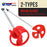 Paint Mixer Attachment (Set of 2) - 14" Drill Paddle Mixer with 1/4" Round & 5/16" Hex Shafts, 3" Paddles - Mix 1 Quart to 2.5 Gallons of Paint