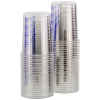 20 Ounce (600ml) Disposable Flexible Clear Graduated Plastic Mixing Cups - Box of 50 Cups - Use for Paint, Resin, Epoxy, Art, Kitchen