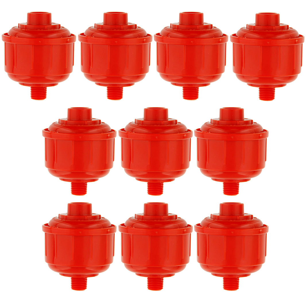10-Pack Mini Spray Gun Filters with 1/4" Threads for Paint Sprayers and Air Tools - Inline Air/Water Filter
