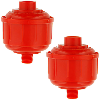 2-Pack Mini Spray Gun Filters with 1/4" Threads for Paint Sprayers and Air Tools - Inline Air/Water Filter