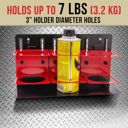 Magnetic Spray Can Holder Wall Mount, 3 Aerosol Cans Holder, Spray Can Organizer, Magnetic Bottle Shelf for Home Workspace and Garage
