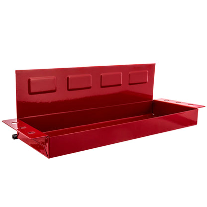 12" Magnetic Tool Shelf - Toolbox & Cabinet Organizer - Magnetic Tray for Shop, Garage, Workshop - Metal Surface Mount, Tool Box Accessories for
