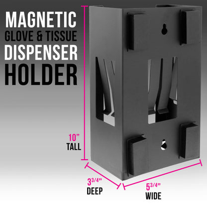 Glove Holder for Wall Mount, Glove Dispenser, Tissue Box Holder for Wall Mount, Magnetic Latex Gloves Dispenser