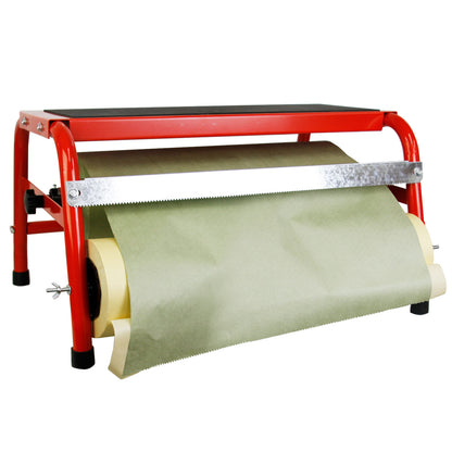 18" Mobile Multi-Roll Masking Machine for Auto Body, Painting, Masking Paper Dispenser with Paper Bar, Tape Roller, & Cutting Blade