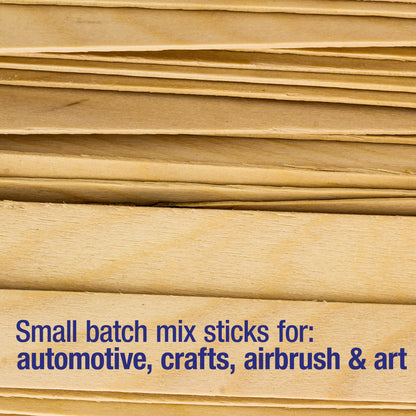 Wood Paint Mixing Sticks - 100 Pack - Automotive, Crafts, Airbrush, Art