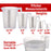 TCP Global 5 Piece Set of Plastic Graduated Measuring Mixing Pitchers - 500, 1000, 2000, 3000, 5000 ml Sizes - Pouring Cups Measure Mix Paint, Cooking
