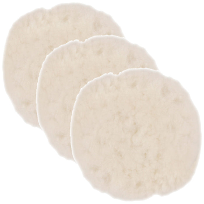 3 Pack of 9" Synthetic Wool Blend Polishing Pad Bonnets