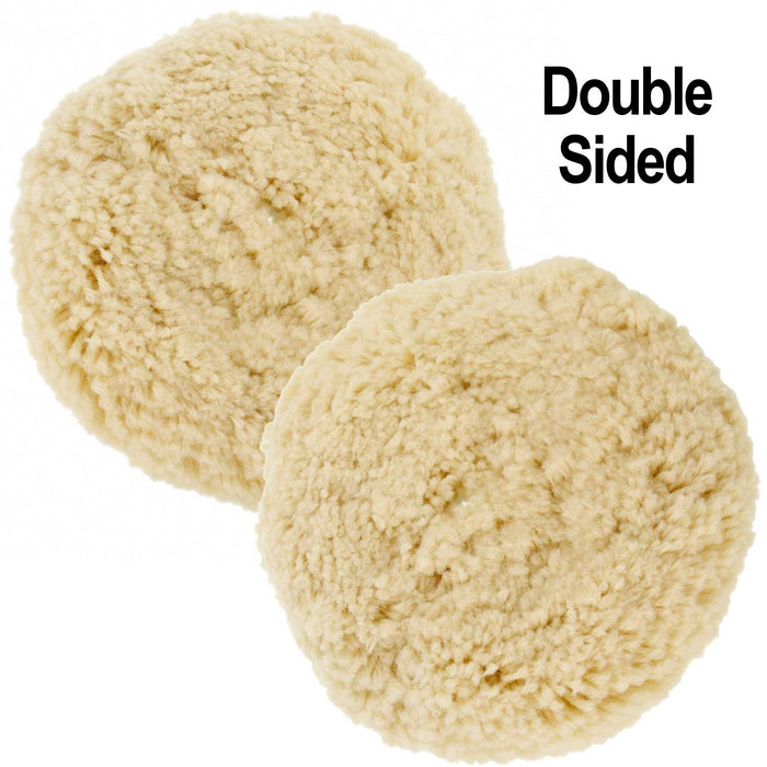8" Wool Double Sided Buffing Pad for Compound Cutting and Polishing