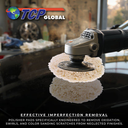 8" 100% Wool Polishing & Buffing Pad Double Sided - Wool Buffing Pad for Automotive, Marine, Truck, RV & Compound Cutting