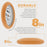 8" Orange Foam Buffing Pad Coarse Cutting Polish Hook & Loop - Standard Grade Cutting Pad