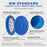 8" Blue Foam Buffing Pad Light Cut Polish Hook and Loop Backing - Buffing Pad for Automotive, Marine, Truck, RV & Compound Cutting