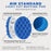 8" Blue Waffle Foam Buffing Pad Hook and Loop Backing - Light Cut Pad for Polishing, Automotive, Marine, Truck, RV & Compound Cutting, Car Polishing Pads
