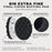 8" Black Waffle Foam Buffing Pad Hook and Loop Backing - Extra Fine Pad for Polishing, Automotive, Marine, Truck, RV & Compound Cutting, Car Polishing Pads