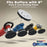 8" Black Waffle Foam Buffing Pad Hook and Loop Backing - Extra Fine Pad for Polishing, Automotive, Marine, Truck, RV & Compound Cutting, Car Polishing Pads