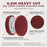 6.5" Red Flat Heavy Cut DA Grip Foam Polish Pad - Hook & Loop Buffer Pads - Car Buffing Pads for Paint Correction, Detailing