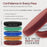 6.5" Red Flat Heavy Cut DA Grip Foam Polish Pad - Hook & Loop Buffer Pads - Car Buffing Pads for Paint Correction, Detailing
