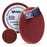 6.5" Red Flat Heavy Cut DA Grip Foam Polish Pad - Hook & Loop Buffer Pads - Car Buffing Pads for Paint Correction, Detailing