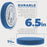 6.5" Blue Flat Light Cut DA Grip Foam Polish Pad - Hook & Loop Buffer Pads - Car Buffing Pads for Paint Correction, Detailing