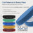 6.5" Blue Flat Light Cut DA Grip Foam Polish Pad - Hook & Loop Buffer Pads - Car Buffing Pads for Paint Correction, Detailing