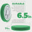 6.5" Green Flat Light Cut DA Grip Soft Foam Polish Pad - Hook & Loop Buffer Pads - Car Buffing Pads for Paint Correction, Detailing
