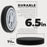 6.5" Black Final Finishing DA Grip Soft Foam Polish Pad - Hook & Loop Buffer Pads - Car Buffing Pads for Paint Correction, Detailing