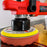 6.5" Red Waffle Heavy Cut Grip Foam Polish Buff Pad - DA Hook & Loop