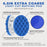 6.5" Blue Waffle Foam Buffing Pad Hook and Loop Backing - Light Cut Pad for Polishing, Automotive, Marine, Truck, RV & Compound Cutting, Car Polishing Pads