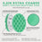 6.5" Green Waffle Foam Buffing Pad Hook and Loop Backing - Soft Pad for Polishing, Automotive, Marine, Truck, RV & Compound Cutting, Car Polishing Pads