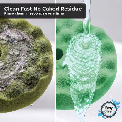 6.5" Green Waffle Foam Buffing Pad Hook and Loop Backing - Soft Pad for Polishing, Automotive, Marine, Truck, RV & Compound Cutting, Car Polishing