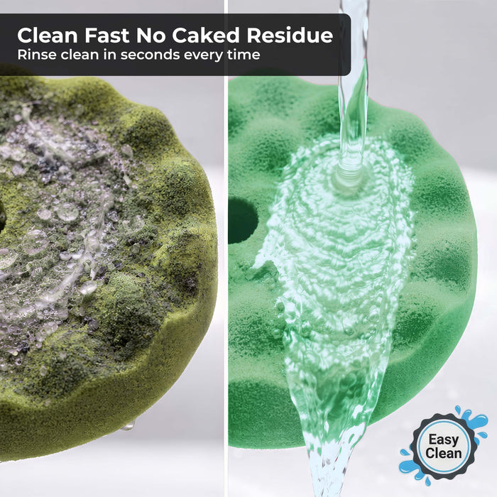 6.5" Green Waffle Foam Buffing Pad Hook and Loop Backing - Soft Pad for Polishing, Automotive, Marine, Truck, RV & Compound Cutting, Car Polishing Pads