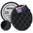 6.5" Black Waffle Foam Buffing Pad Hook and Loop Backing - Final Finishing Pad for Polishing, Automotive, Marine, Truck, RV & Compound Cutting, Car Polishing Pads